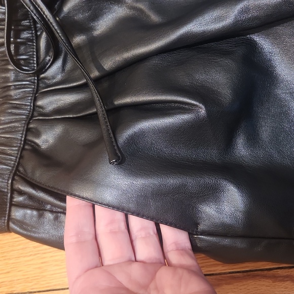 ZARA ▪︎ Faux Leather Baggy Pants, Black, Size Large - Picture 2 of 8